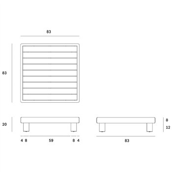 Mesa centro Monocle Outdoor teca Ethnicraft