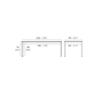 Mesa Frame Aluminio rectangular Oferta Vondom