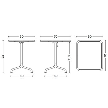 Mesa rectangular Deville Hay