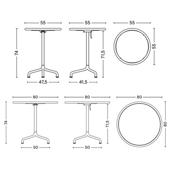 Mesa redonda Deville Hay