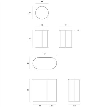 Mesa auxiliar Tray Ethnicraft