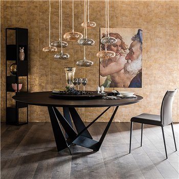 Mesa Skorpio Wood Round Cattelan Italia
