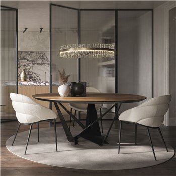 Mesa Skorpio Wood Round Cattelan Italia