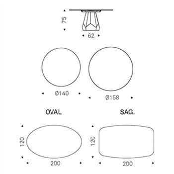 Mesa Zermatt Keramik Cattelan Italia