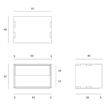 Mesita noche Nordic II pie Ethnicraft
