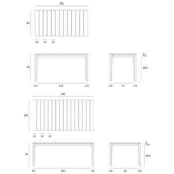 Mesa Bok rectangular Outdoor Ethnicraft