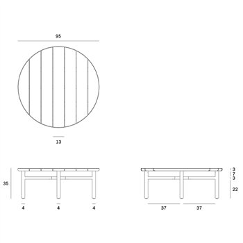 Mesa centro Quatro Outdoor Ethnicraft