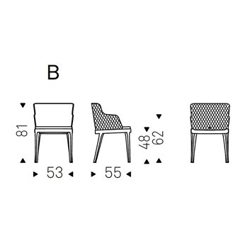 Silla Magda Couture Brazos Cattelan Italia