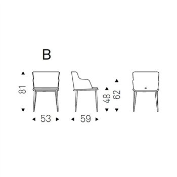 Silla Magda ML Brazos Cattelan Italia