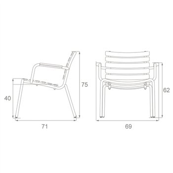 Sillón lounge Alua Houe