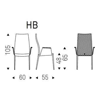 Silla Norma ML Couture Alta Brazos Cattelan Italia