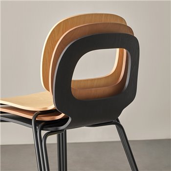 Silla madera Halo Metal 4 patas Blasco&Vila