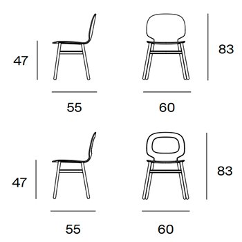 Silla madera Halo Wood 4 patas Blasco&Vila
