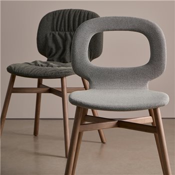 Silla tapizada Halo Wood 4 patas Blasco&Vila