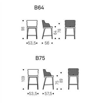 Taburete Magda Couture Brazos Cattelan Italia
