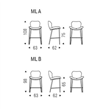 Taburete Rachel Cattelan Italia