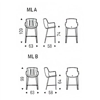Taburete Rhonda Cattelan Italia