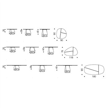 Mesa auxiliar Adrian Wood Cattelan Italia