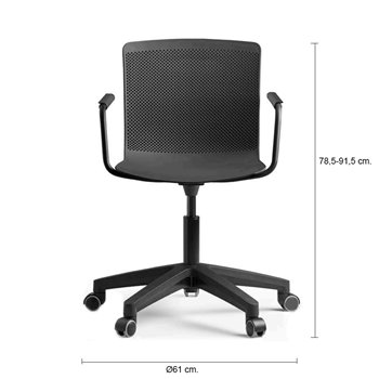 Silla Glove giratoria con base gas tapizada Forma5