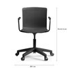 Silla Glove giratoria con base gas tapizada Forma5