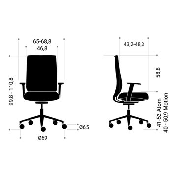 Silla operativa Eben tapizada Forma5