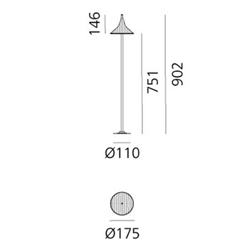 Lámpara pie Unterlinden Outdoor Artemide