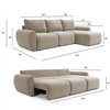 Sofá cama Norum chaise longue curve Innovation Living