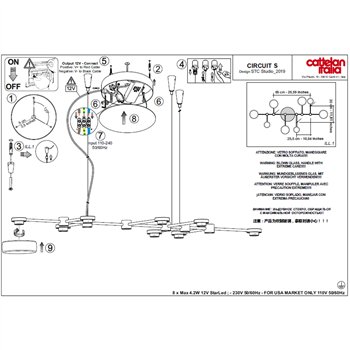 Lámpara colgante Circuit Cattelan Italia