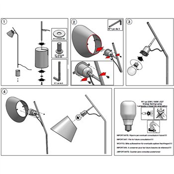 Lámpara pie Karibù Cattelan Italia
