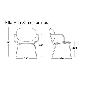 Butaca Hari con brazos Ondarreta