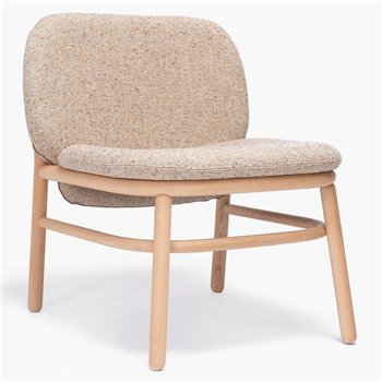 Sillón Lana madera - Respaldo bajo
