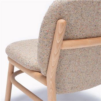 Sillón Lana madera - Respaldo bajo
