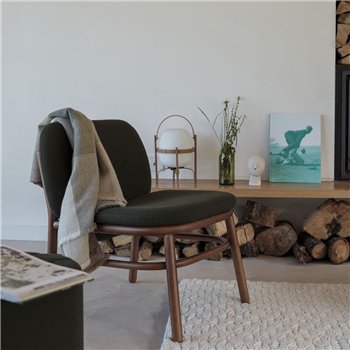 Sillón Lana madera - Respaldo bajo