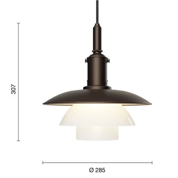 Lámpara PH 3/3 Aged Brass Suspendida Louis Poulsen
