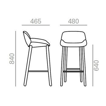 Taburete Nuez BQ2776 Oferta Andreu World