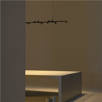 Lámpara suspensión rectangular Nexum descendente Vibia