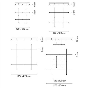 Lámpara techo square Nexum Vibia