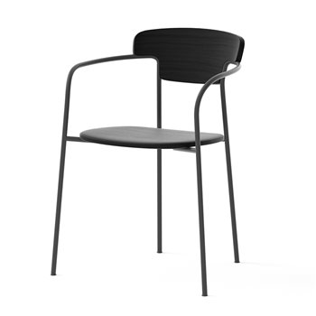 Silla Pecan con asiento tapizado Punt