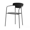 Silla Pecan con asiento tapizado Punt