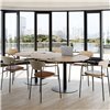 Silla Pecan con asiento tapizado Punt