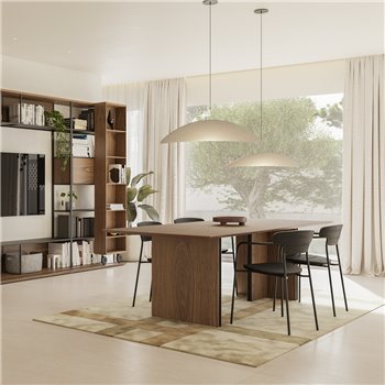 Silla Pecan con asiento tapizado Punt