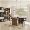 Silla Pecan con asiento tapizado Punt