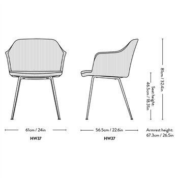 Sillón Rely tapizado doble &Tradition