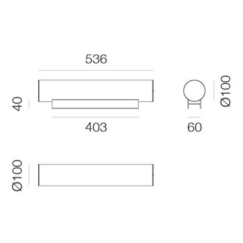 Lámpara sobremesa Criosfera Horizontal Artemide