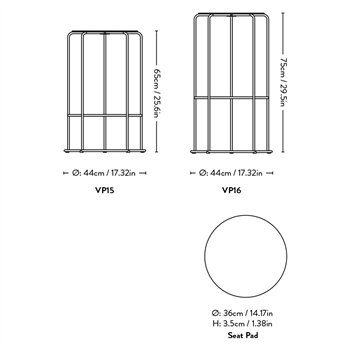 Taburete Alto Wire &Tradition