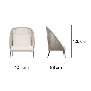 Sillón alto Rodona Skyline