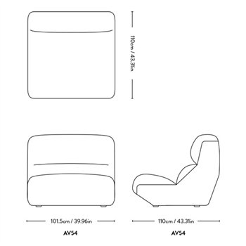 Sillón Hi Lo central &Tradition