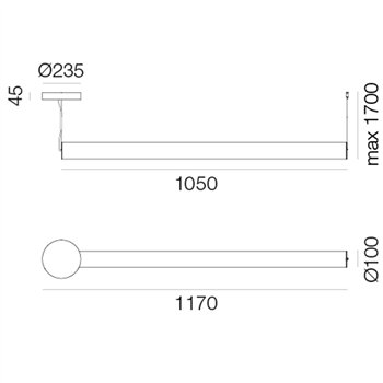 Lámpara Suspensión Criosfera Horizontal Artemide