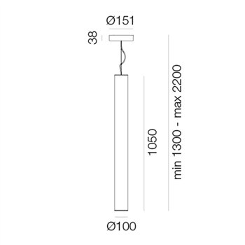Lámpara Suspensión Criosfera Vertical Artemide