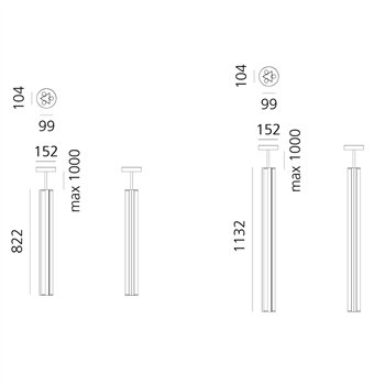 Lámpara Suspensión Dreispitz Vertical  Artemide